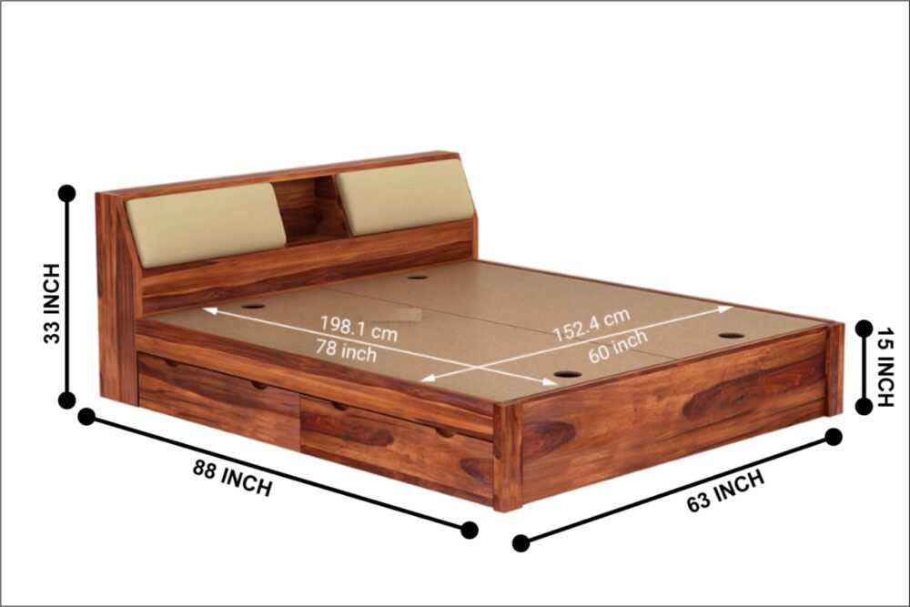 Wooden Bed - Image 4