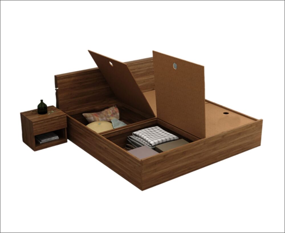 Stylish Bed with Storage Box - Image 2