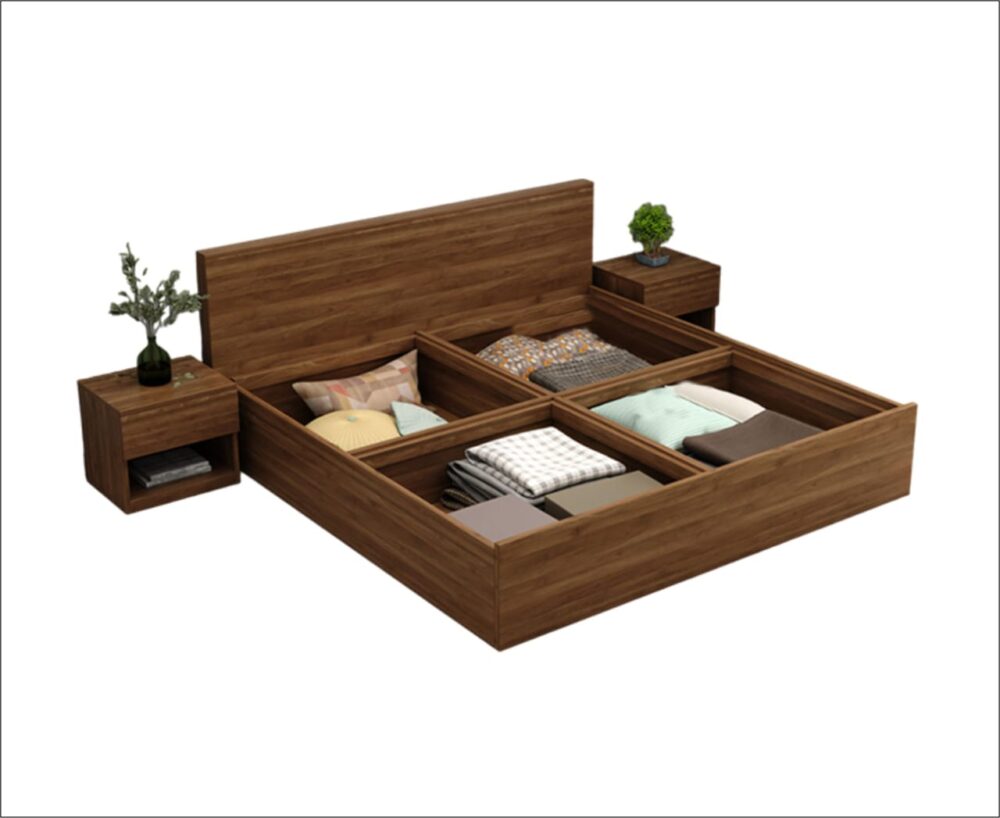 Stylish Bed with Storage Box - Image 3