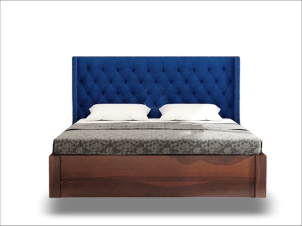 Contemporary Bed with Upholstered Headboard - Image 4